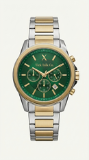Centrix Emerald Green Chronograph Two-Tone Gold & Steel