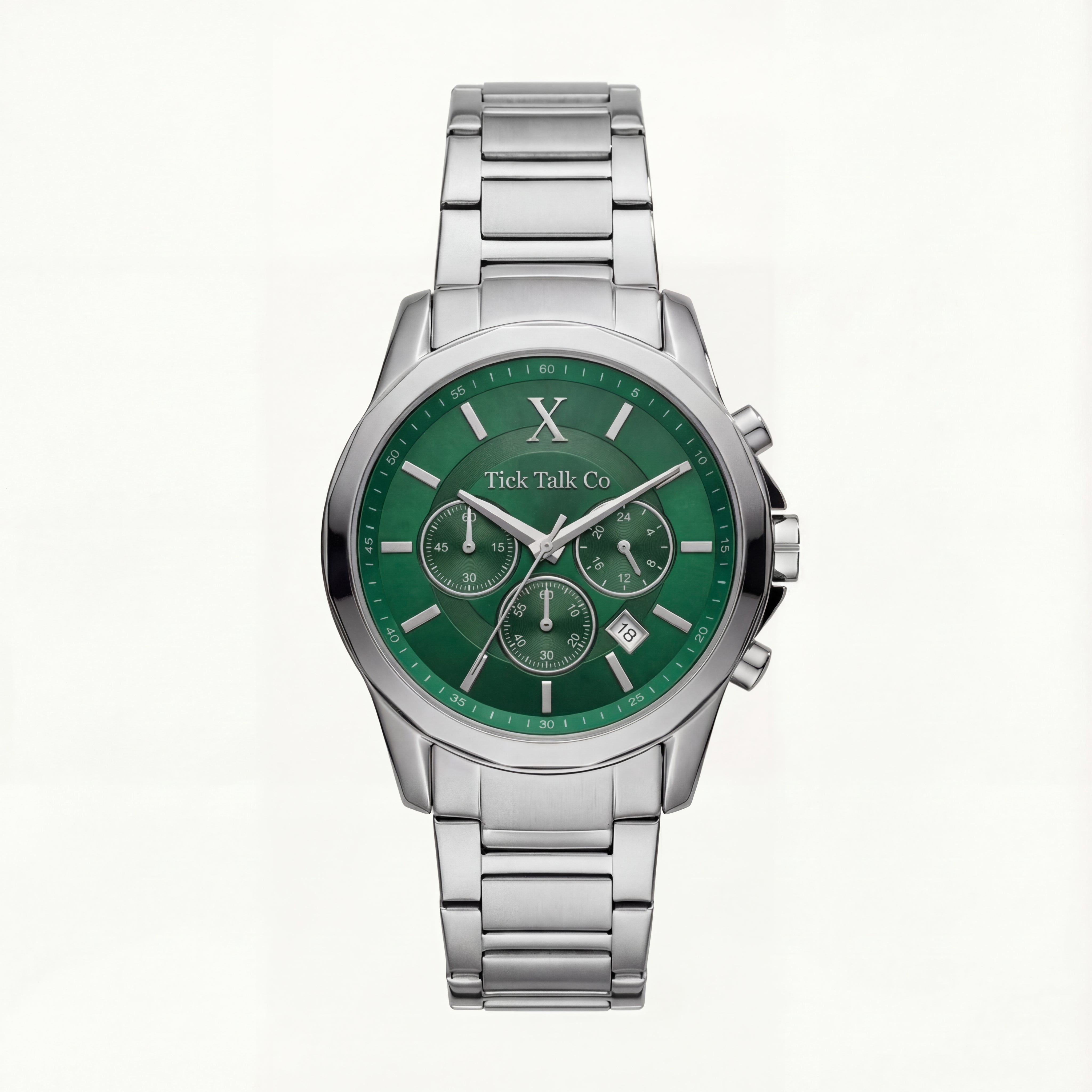 Centrix Emerald Green Chronograph Silver Edition
