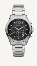 Centrix Midnight Black Silver Chronograph Watch