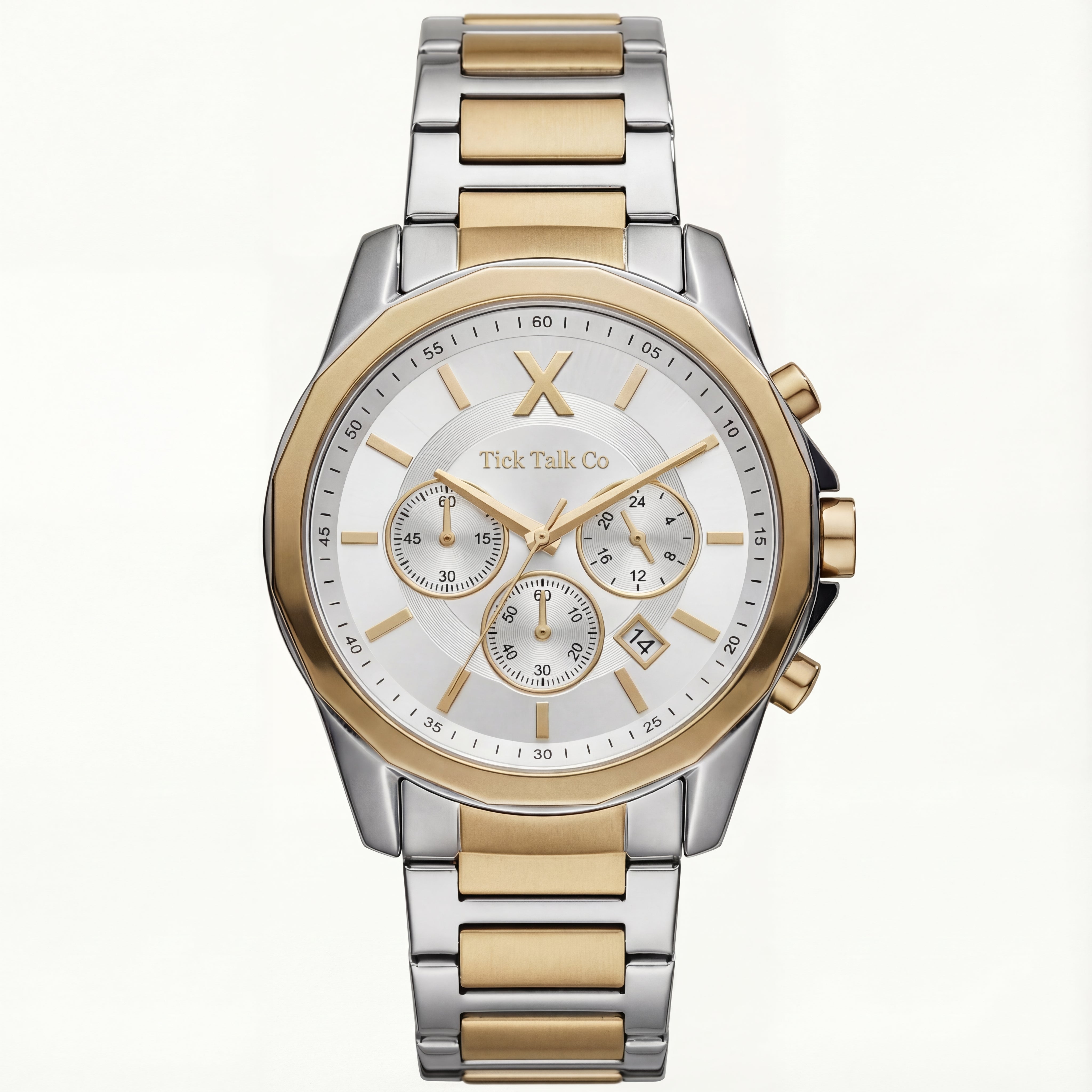 Centrix Ivory Gold Chronograph Two-Tone Stainless Steel Edition