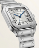 Silver Square Roman Dial Steel Watch