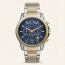 Centrix Royal Blue Silver–Gold Chronograph Watch