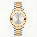 Two-Tone Gold Silver Date Dial Stainless Steel Watch