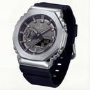 Silver Analog-Digital Sports Watch with Black Strap