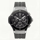 Black Dial Chronograph with Grey Rubber Strap
