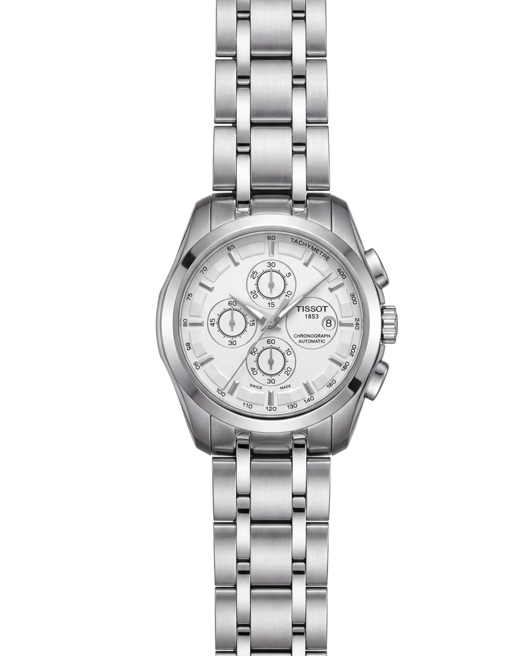 Classic White Dial -Style Chronograph Men’s Watch