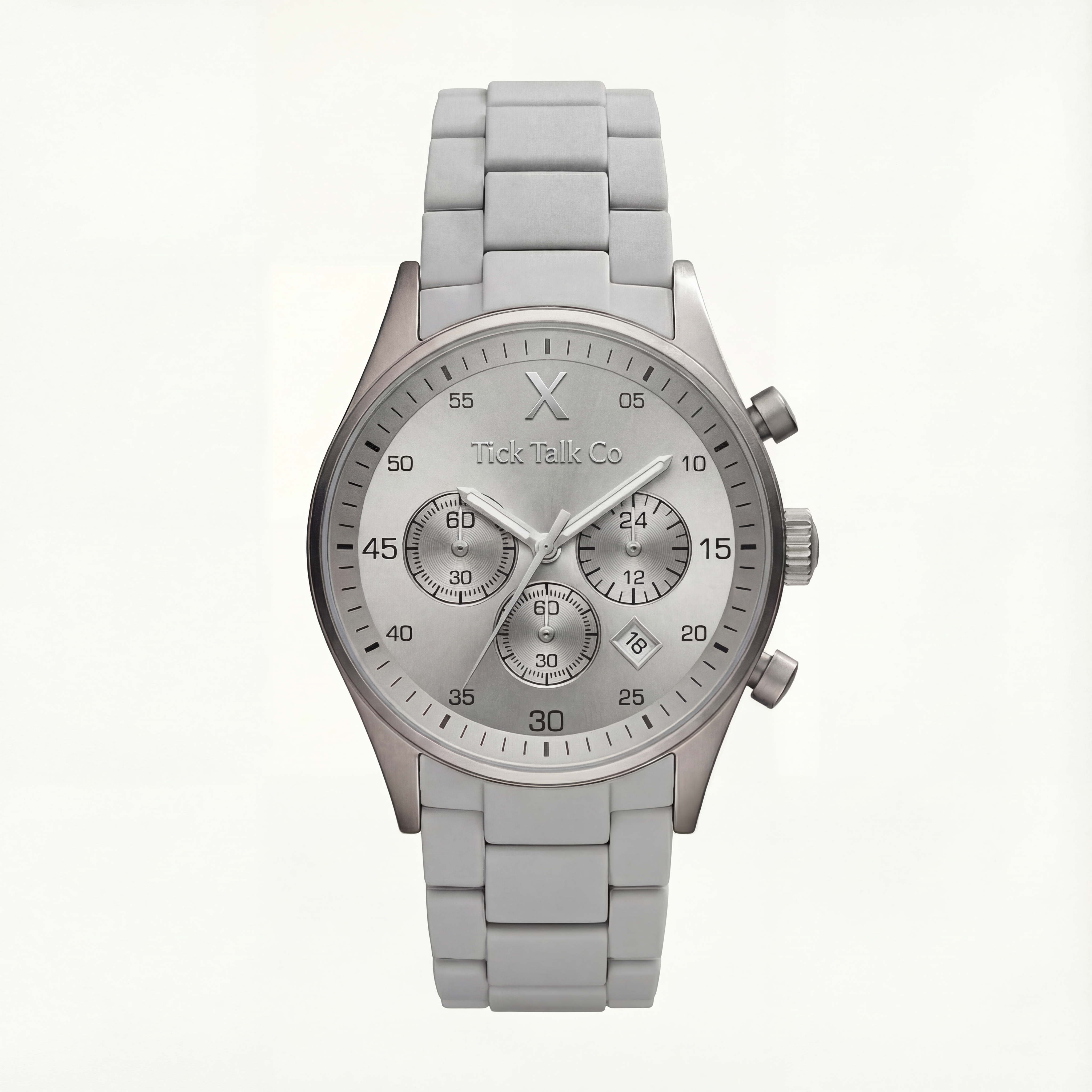Silver Dial Chronograph Stainless Steel Men’s Watch