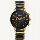 Designer Men’s Chronograph Watch with Gold Case & Black Dial