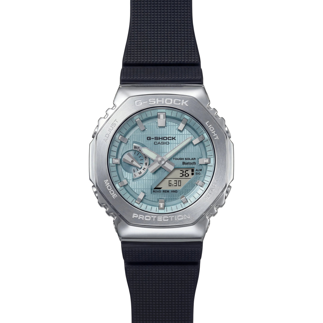 Ice Blue Hybrid Solar Sports Protection Watch
