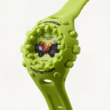 Neon Green Shock-Resistant Hybrid Sports Watch