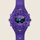 Royal Purple Shock-Resistant Hybrid Sports Watch