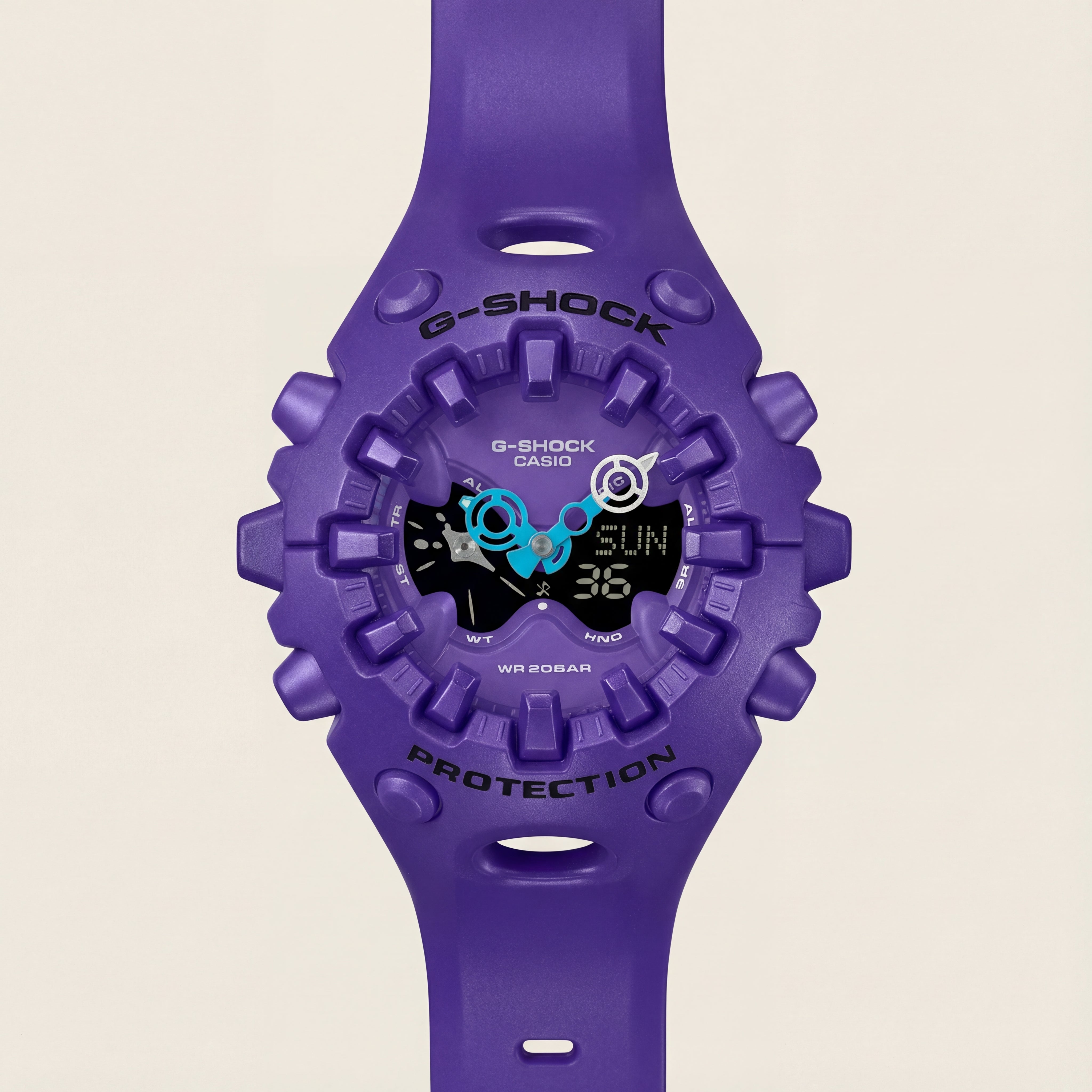Royal Purple Shock-Resistant Hybrid Sports Watch