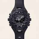Matte Black Shock-Resistant Hybrid Sports Watch