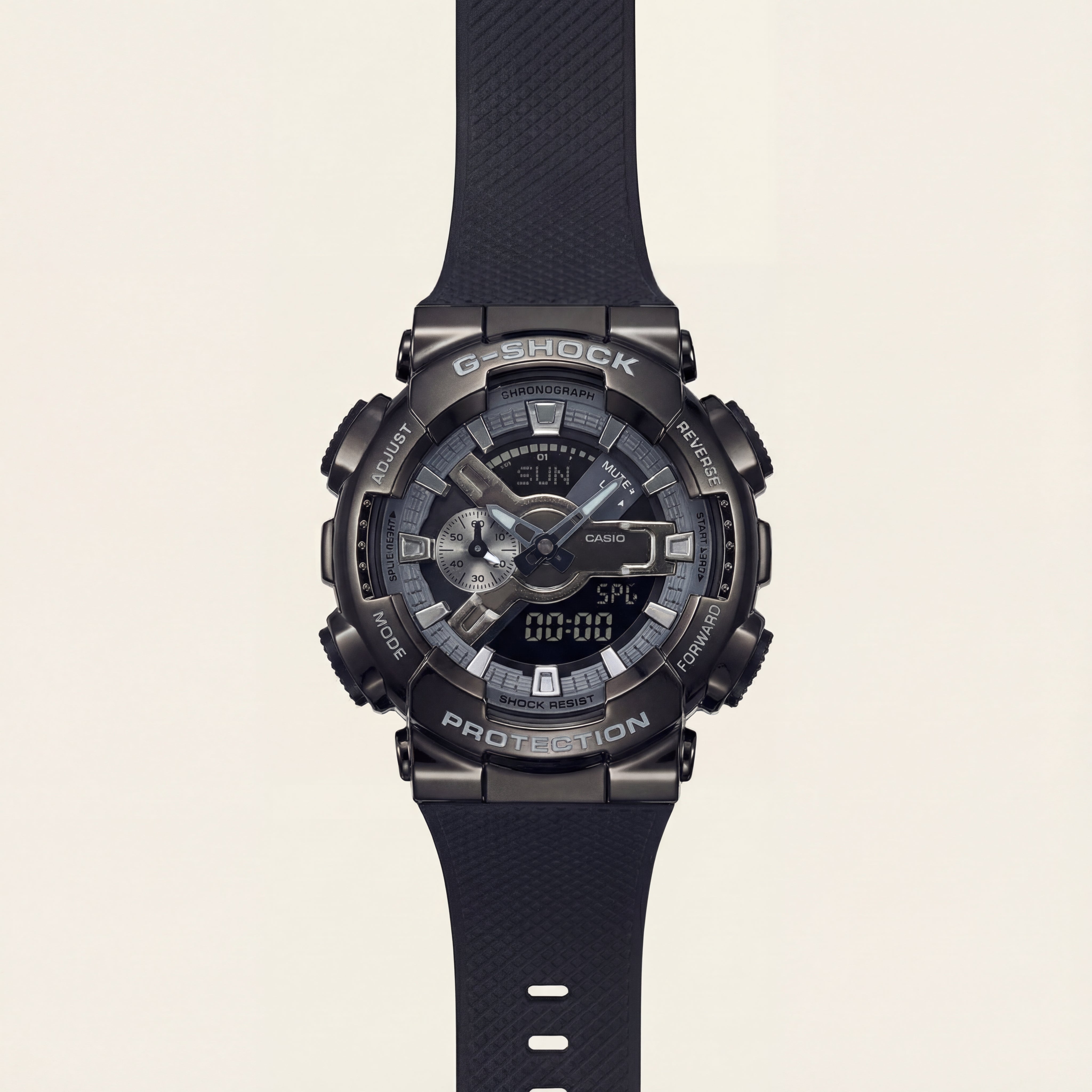 Stealth Black Hybrid Chronograph Tactical Sports Watch