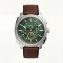 Emerald Green Chronograph Leather Strap Men’s Watch