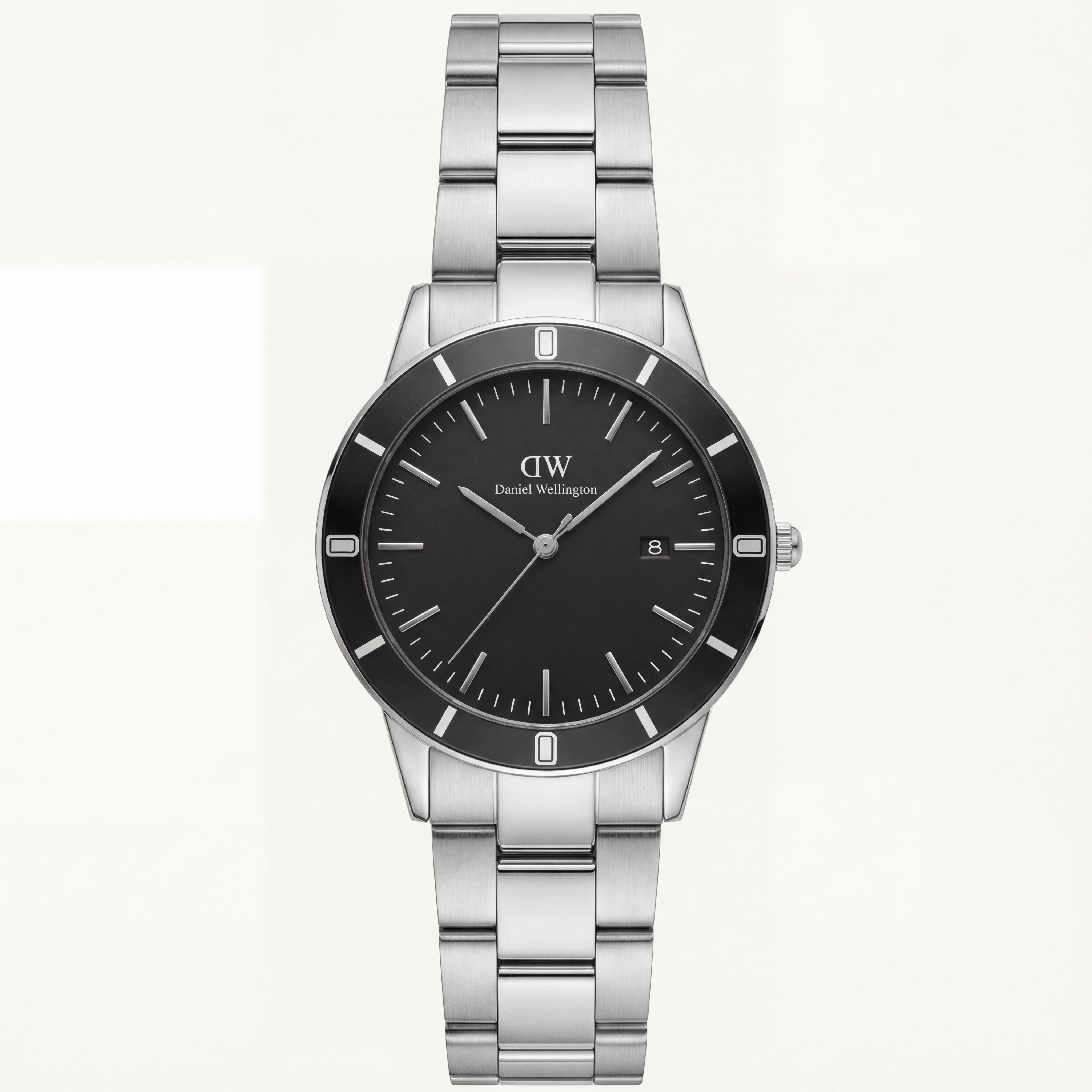 Silver Black Dial Minimalist Men’s Watch