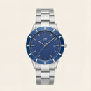 Silver Blue Dial Minimalist Men’s Watch