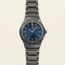 Matte Black Blue Sunburst Dial Minimalist Men’s Watch