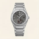 Silver Grey Minimalist Steel Men’s Watch with Sub-Dial