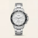 Silver Steel White Chronograph Dial Men’s Watch