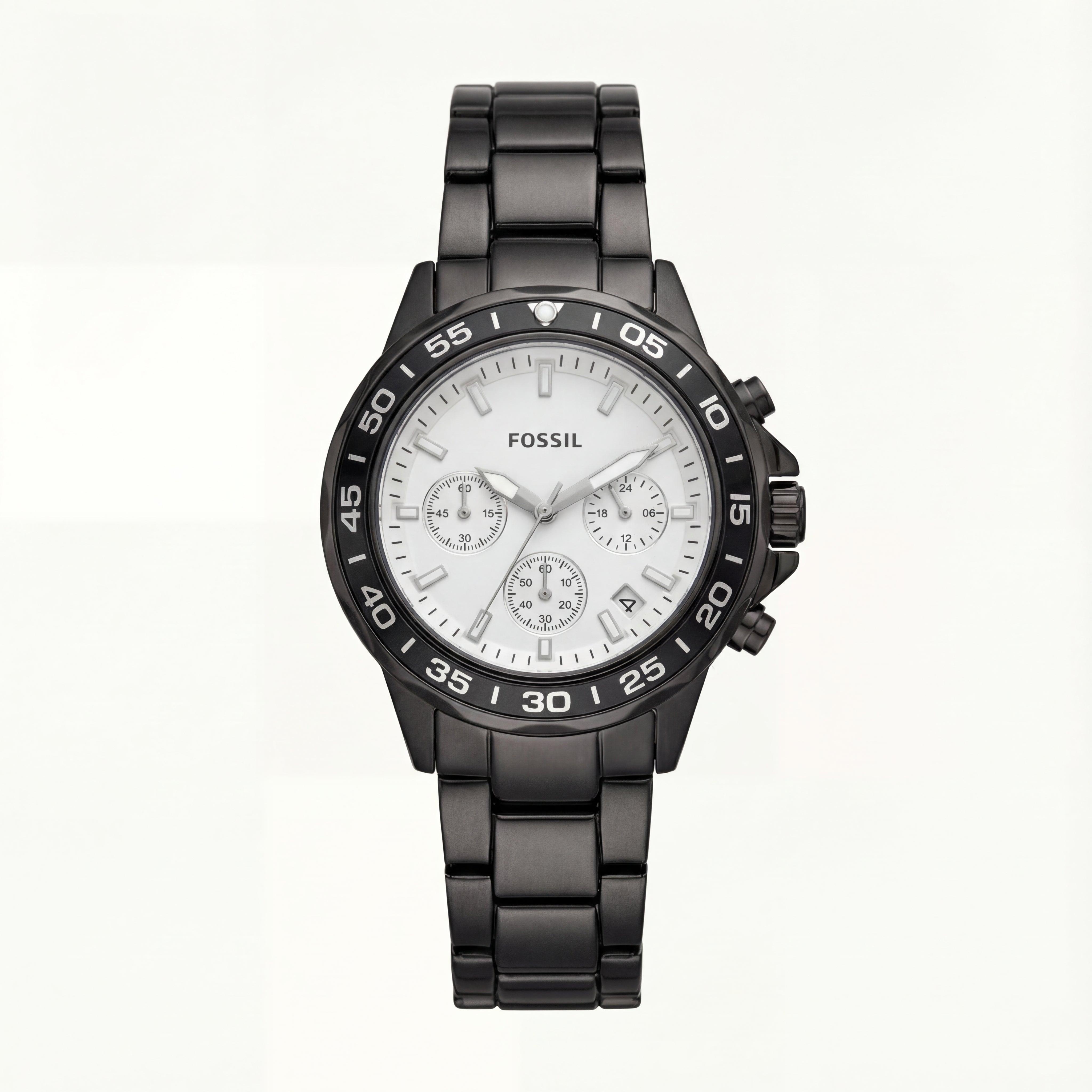 Stealth Black & Silver Chronograph Men’s Watch