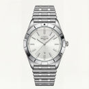 Silver White Sunray Dial Stainless Steel Luxury Men’s Watch