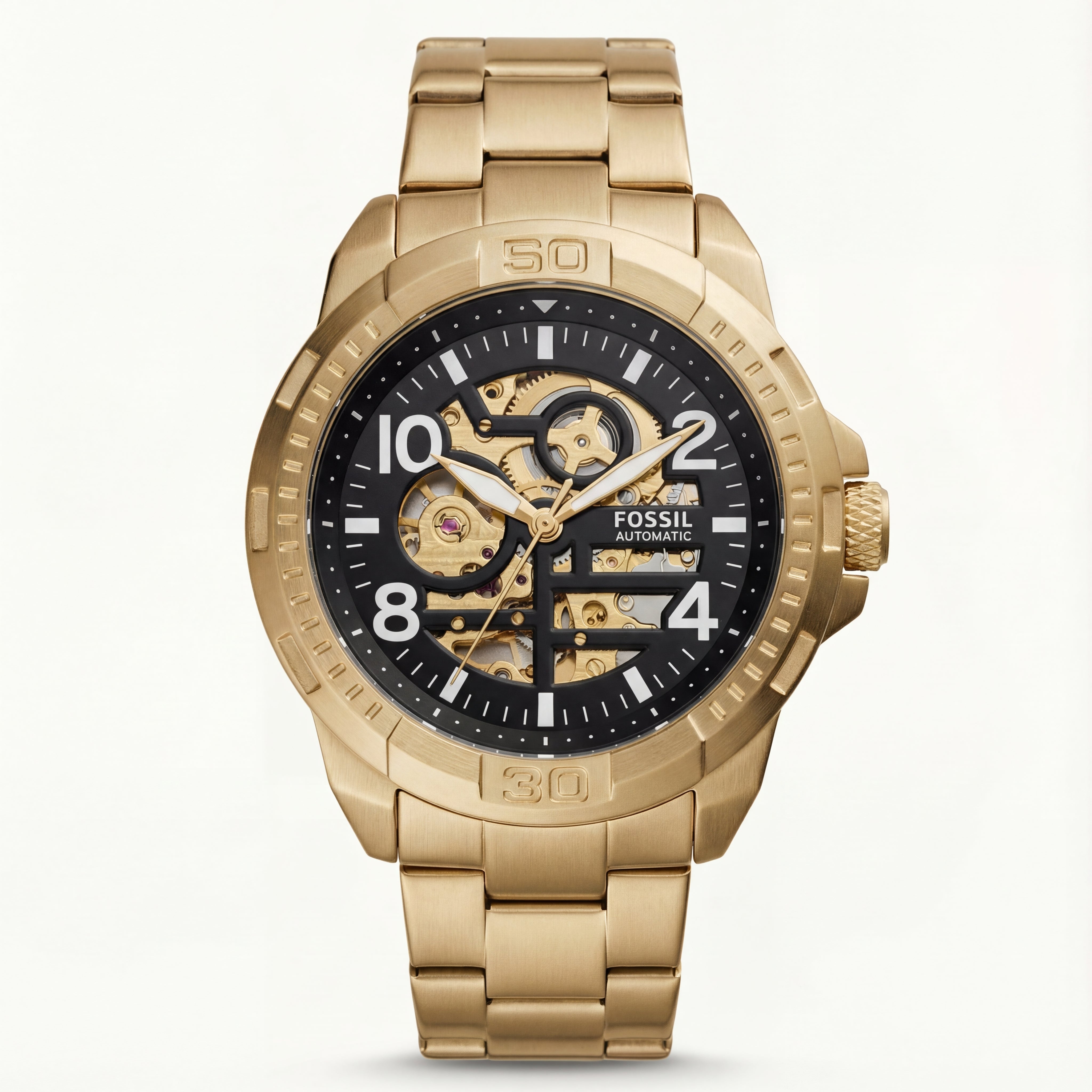 Gold Skeleton Dial Automatic Men’s Watch