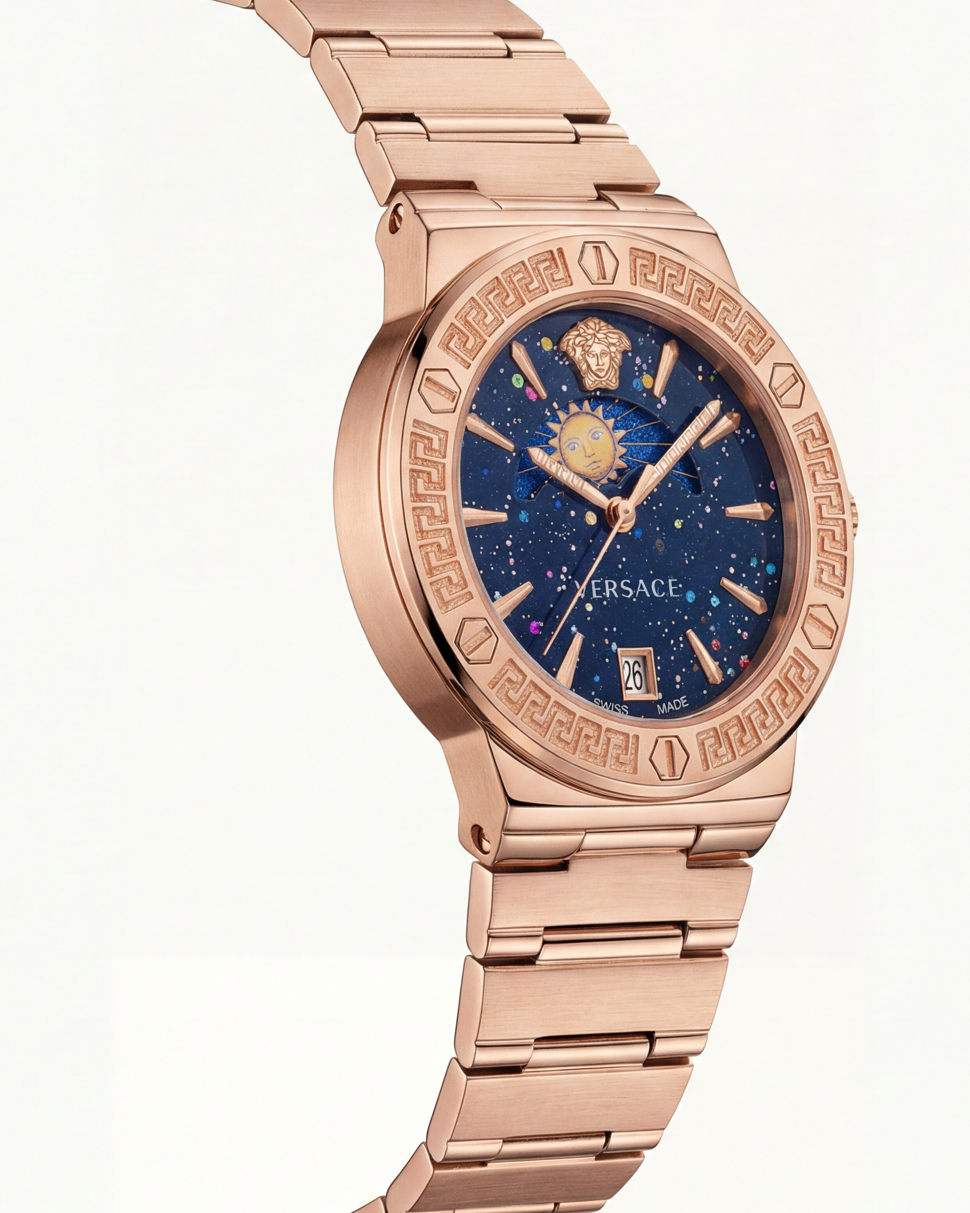 Medusa Celestial Rose Gold Watch – Midnight Blue Edition