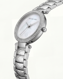 Silver Pearl Crystal Watch – Icy Luxe Edition