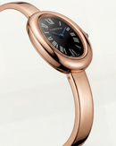 Midnight Oval Roman Dial Bangle Watch – Rose Gold Heritage Luxe Edition