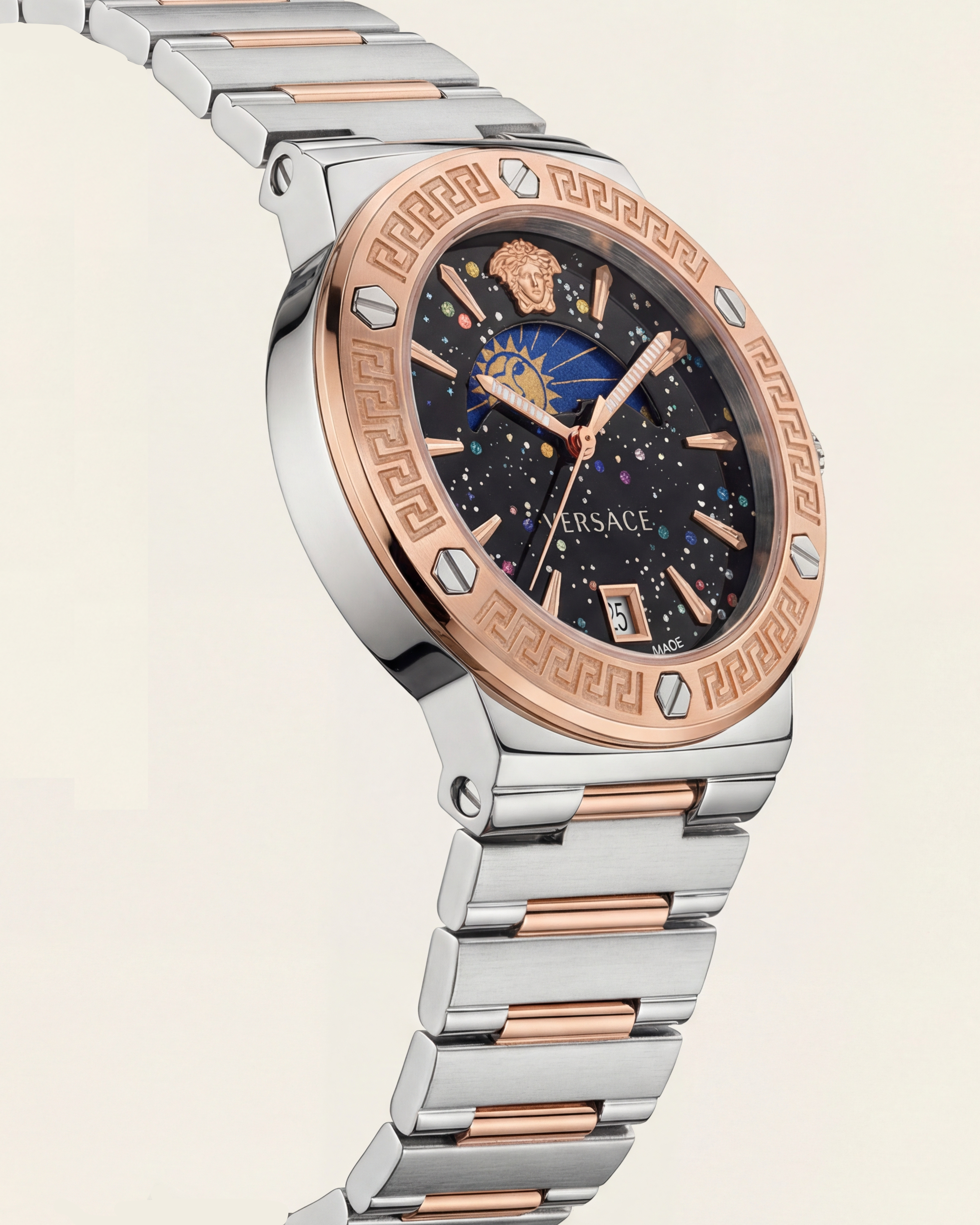 Medusa Midnight Two-Tone Watch – Rose Steel Signature Edition