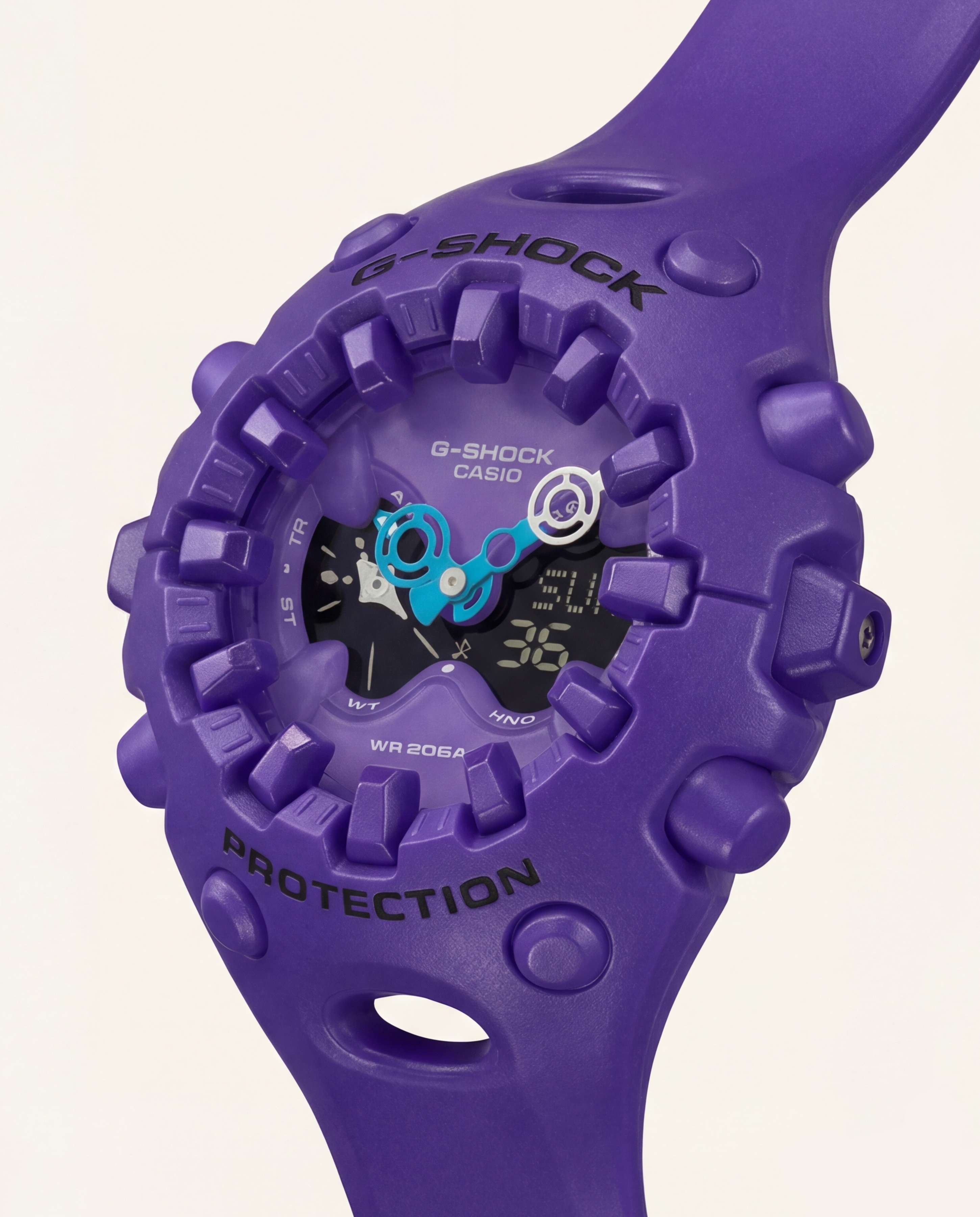 Royal Purple Shock-Resistant Hybrid Sports Watch