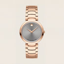 Rose Gold Minimalist Dot Dial Luxury Bracelet Watch – Women