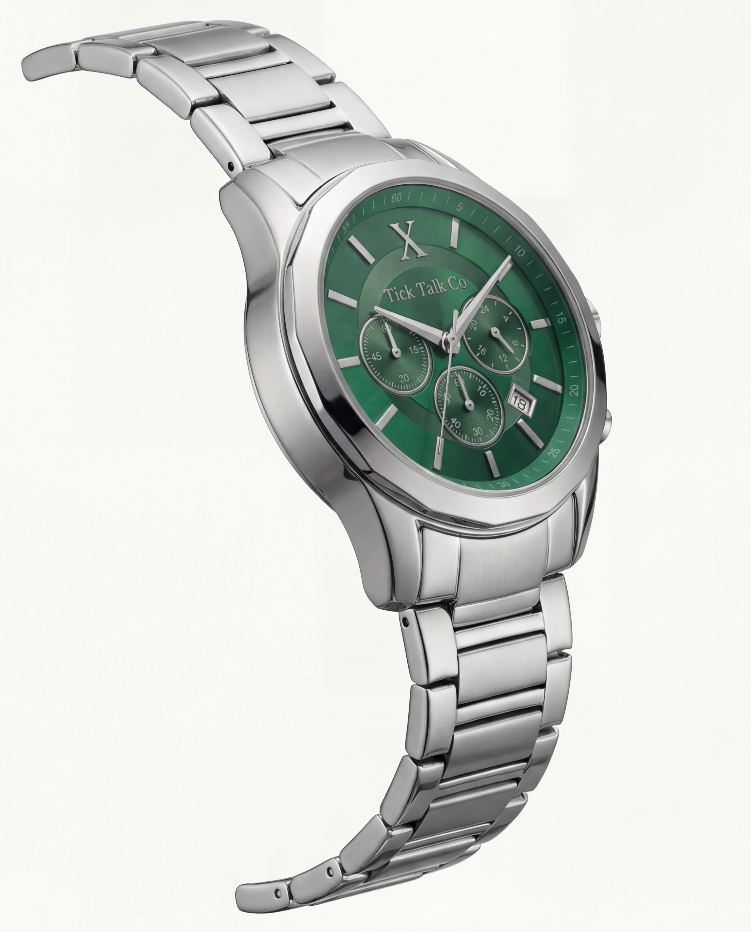 Centrix Emerald Green Chronograph Silver Edition