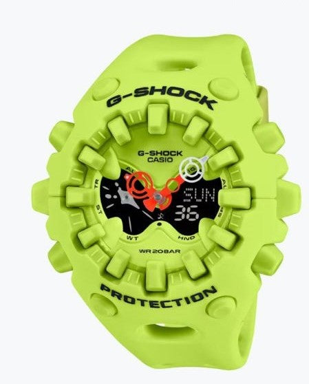 Neon Green Shock-Resistant Hybrid Sports Watch
