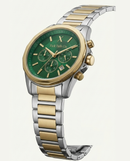 Centrix Emerald Green Chronograph Two-Tone Gold & Steel